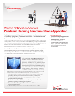 ! Verizon Notification Services Pandemic Planning Communications Application Business Continuity