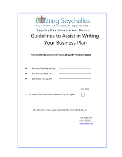 Guidelines to Assist in Writing Your Business Plan