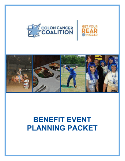 BENEFIT EVENT PLANNING PACKET