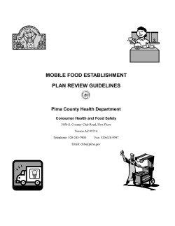 MOBILE FOOD ESTABLISHMENT PLAN REVIEW GUIDELINES Pima County Health Department