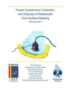 Proper Containment, Collection, and Disposal of Wastewater from Surface Washing February 2011