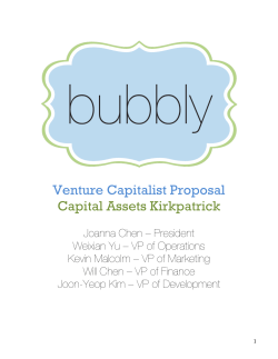 Venture Capitalist Proposal Capital Assets Kirkpatrick