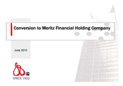 Conversion to Meritz Financial Holding Company