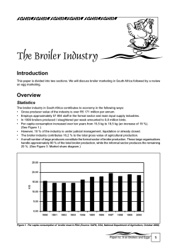 The Broiler Industry Introduction