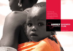 BUSINESS PLAN Transforming communities from