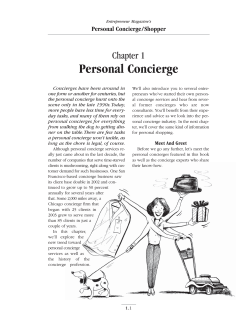 Personal Concierge Chapter 1 Personal Concierge / Shopper