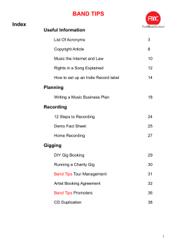 BAND TIPS Index Useful Information