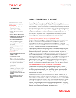 ORACLE HYPERION PLANNING