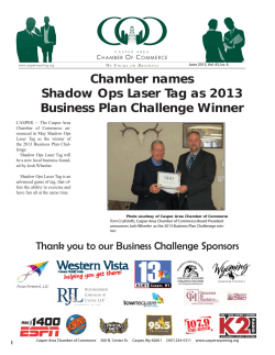 Chamber names Shadow Ops Laser Tag as 2013 Business Plan Challenge Winner