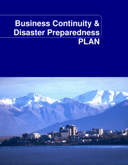 Business Continuity &amp; Disaster Preparedness PLAN