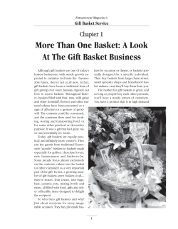 More Than One Basket: A Look At The Gift Basket Business