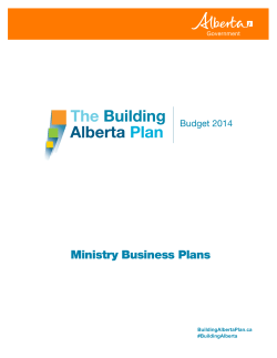 Ministry Business Plans Government BuildingAlbertaPlan.ca #BuildingAlberta