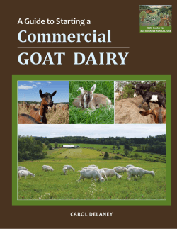 Commercial Goat  Dairy A Guide to Starting a