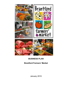 BUSINESS PLAN Brantford Farmers’ Market January 2010