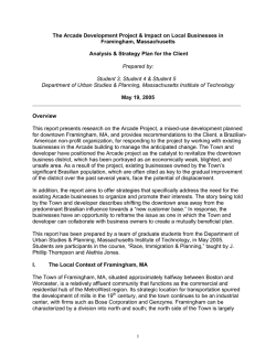 The Arcade Development Project &amp; Impact on Local Businesses in Client