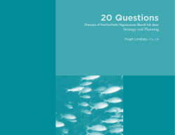 20 Questions Strategy and Planning Hugh Lindsay,