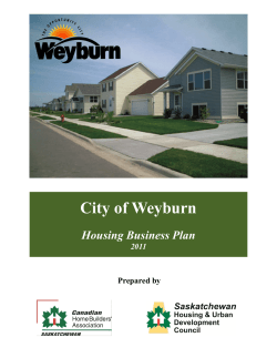 City of Weyburn Housing Business Plan  2011