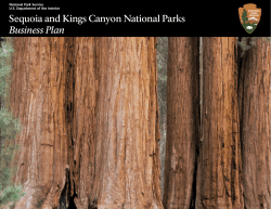 Sequoia and Kings Canyon National Parks Business Plan National Park Service