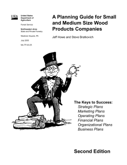 A Planning Guide for Small and Medium Size Wood Products Companies Second Edition