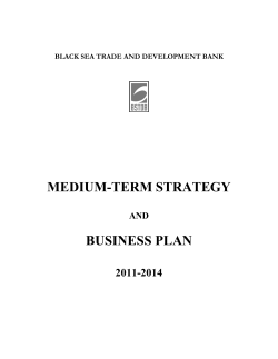 MEDIUM-TERM STRATEGY BUSINESS PLAN 2011-2014