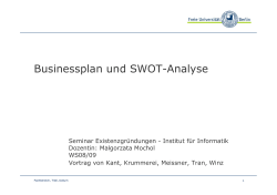 Businessplan und SWOT-Analyse