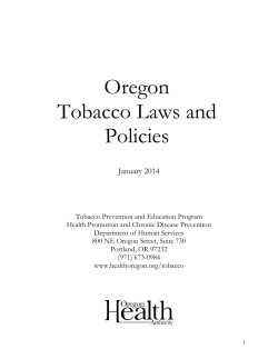 Oregon Tobacco Laws and Policies