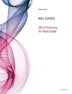 EB-5 Financing for Real Estate  October 25, 2012