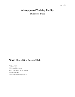 Air-supported Training Facility Business Plan North Shore Girls Soccer Club