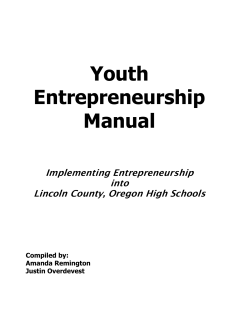 Youth Entrepreneurship Manual