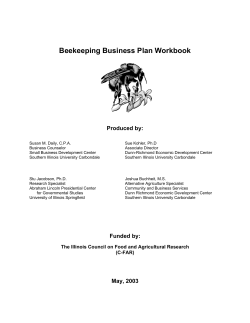 Beekeeping Business Plan Workbook Produced by: