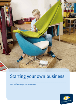 Starting your own business as a self-employed entrepreneur