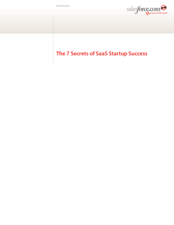 The 7 Secrets of SaaS Startup Success WHITEPAPER
