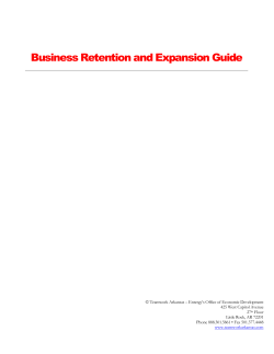 Business Retention and Expansion Guide