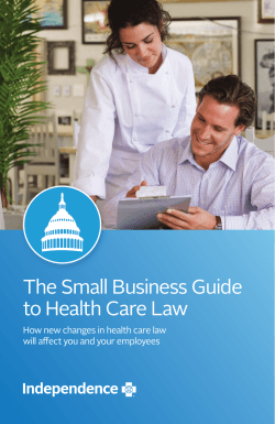 The Small Business Guide to Health Care Law