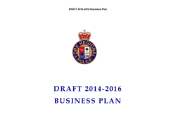 DRAFT 2014-2016 BUSINESS PLAN DRAFT 2014-2016 Business Plan