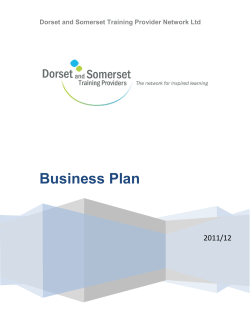 Business Plan 2011/12 Dorset and Somerset Training Provider Network Ltd