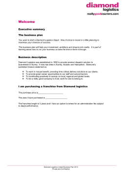 Welcome Executive summary The business plan