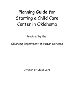 Planning Guide for Starting a Child Care Center in Oklahoma