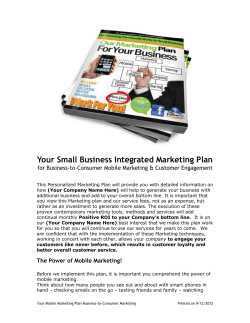 Your Small Business Integrated Marketing Plan