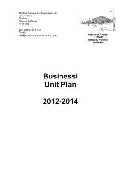 Business/ Unit Plan 2012-2014