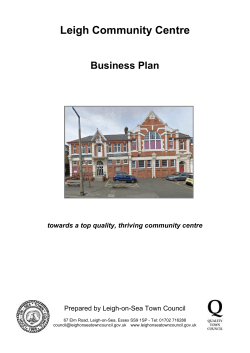 Leigh Community Centre  Business Plan towards a top quality, thriving community centre