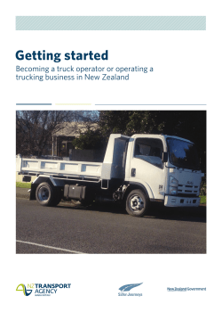 Getting started Becoming a truck operator or operating a