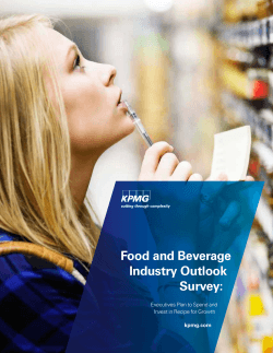 Food and Beverage Industry Outlook Survey: Executives Plan to Spend and