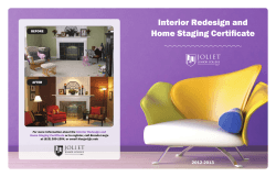 Interior Redesign and Home Staging Certificate  2012-2013