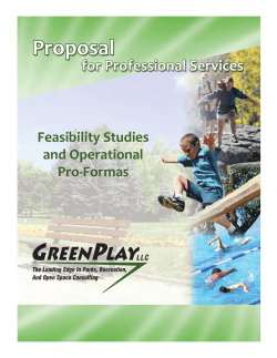Feasibility Studies and Operational Pro-Formas