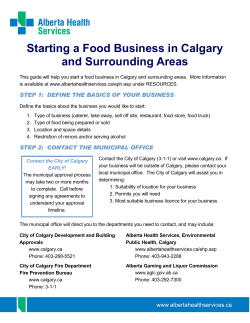 Starting a Food Business in Calgary and Surrounding Areas
