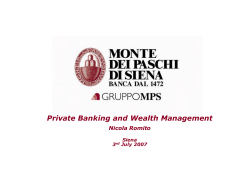 Private Banking and Wealth Management Nicola Romito Siena 3