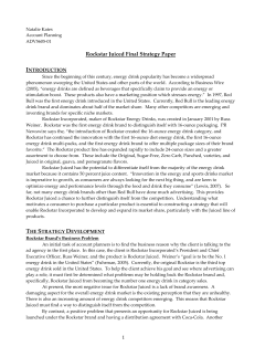 I Rockstar Juiced Final Strategy Paper NTRODUCTION