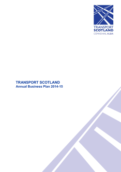 TRANSPORT SCOTLAND Annual Business Plan 2014-15