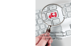Disaster Recovery Plan for Solo Practitioners and Small Law Firms